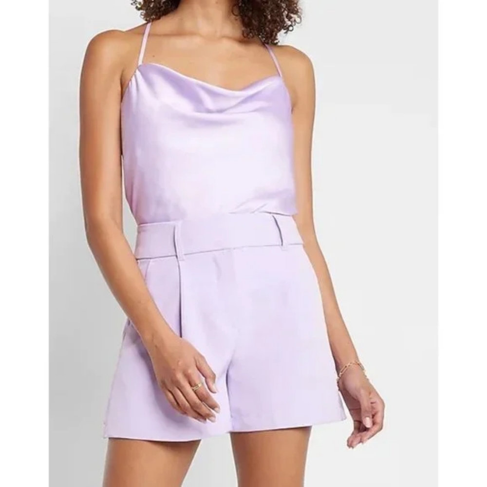 Satin Racerback Cowl Neck Cami